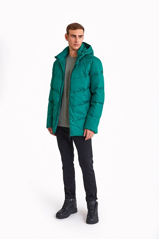 Down jacket with hood 8 | GREEN | Audimas