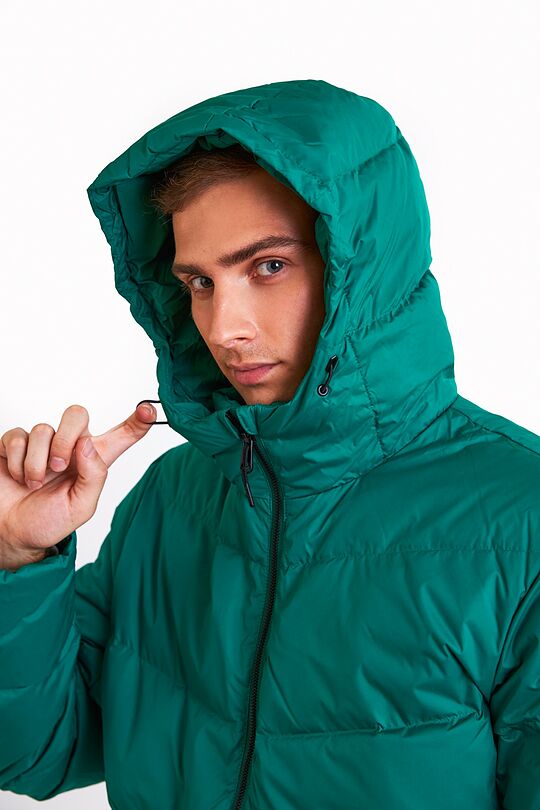 Down jacket with hood 4 | GREEN | Audimas