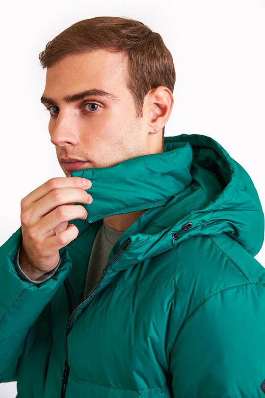 Down jacket with hood 5 | GREEN | Audimas