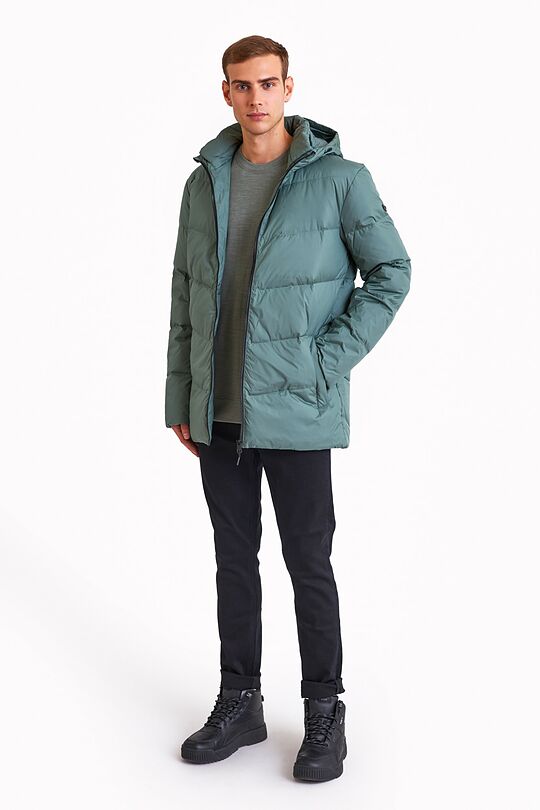 Down jacket with hood 6 | GREEN | Audimas