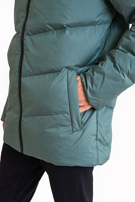 Down jacket with hood 4 | GREEN | Audimas