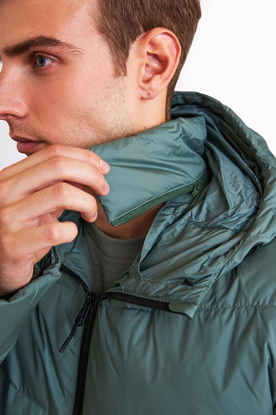 Down jacket with hood 3 | GREEN | Audimas