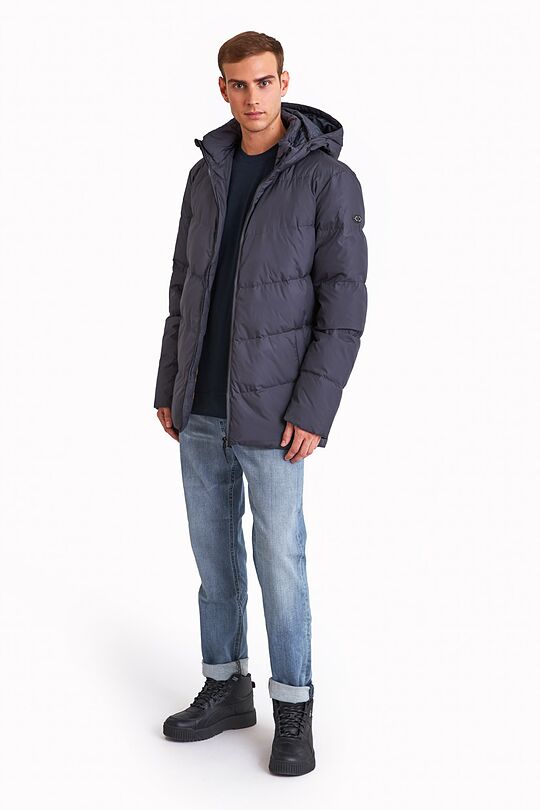 Down jacket with hood 5 | GREY | Audimas