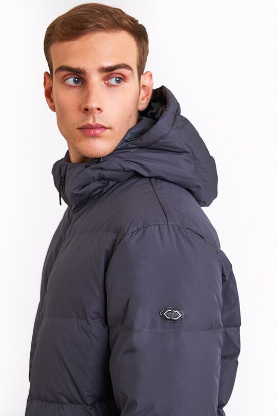Down jacket with hood 3 | GREY | Audimas
