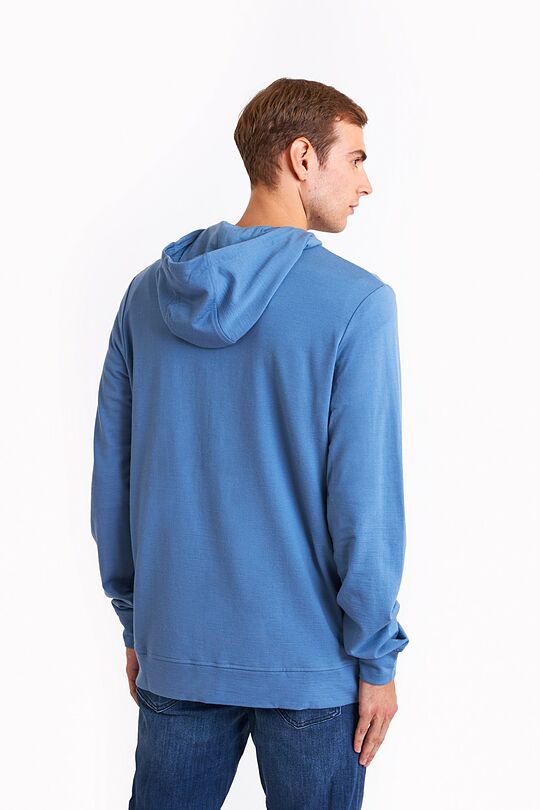 Merino wool full-zip hoodie 2 | BLUE | Audimas