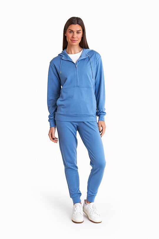 Merino wool half-zip hoodie 4 | BLUE | Audimas