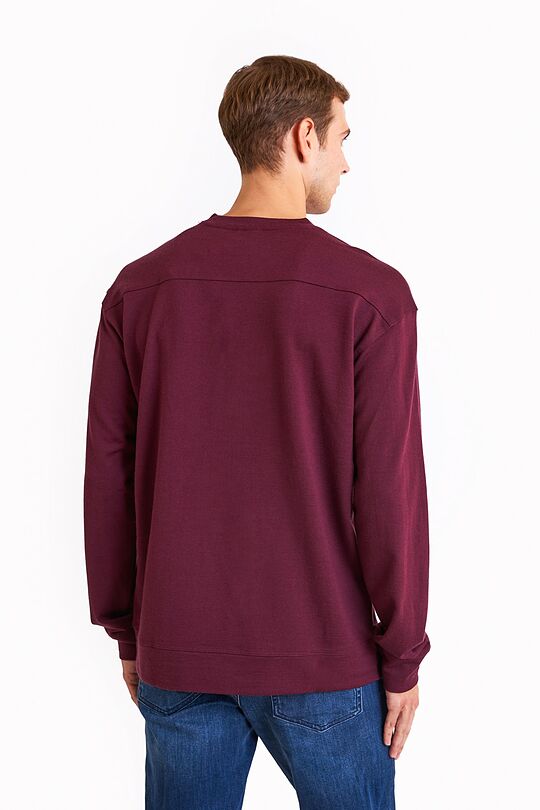 Merino wool crewneck sweatshirt 2 | burgundy | Audimas
