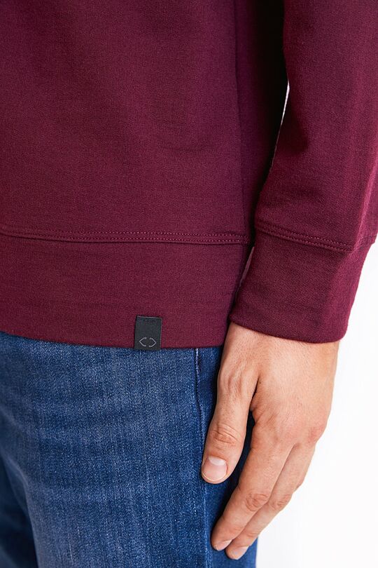 Merino wool crewneck sweatshirt 3 | burgundy | Audimas