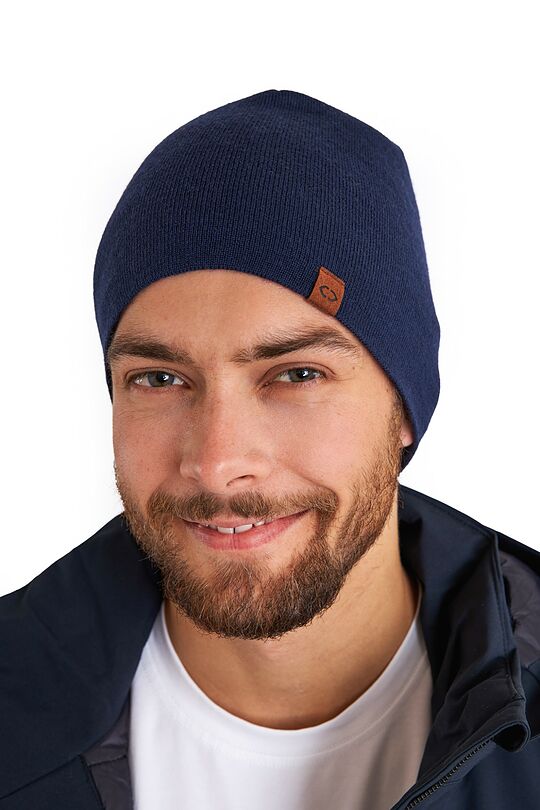 Knitted merino wool beanie 1 | BLUE | Audimas