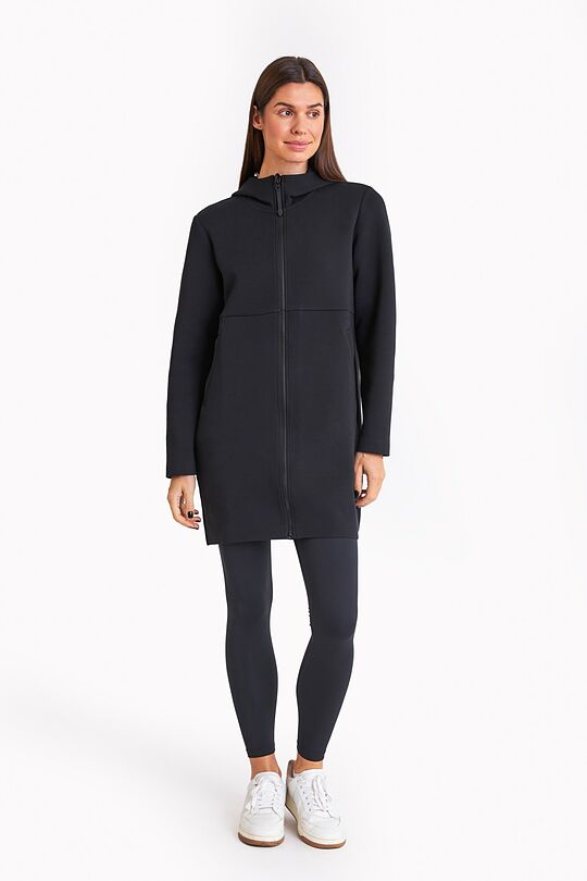 Long neoprene full-zip hoodie 6 | BLACK | Audimas
