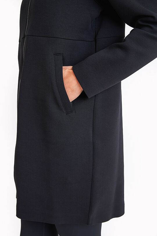 Long neoprene full-zip hoodie 4 | BLACK | Audimas
