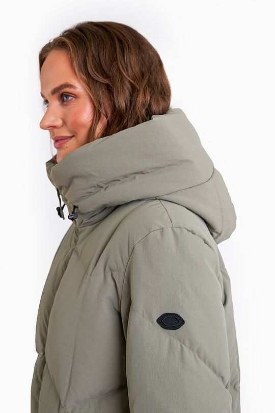 Down coat with cocooning hood 4 | GREEN | Audimas