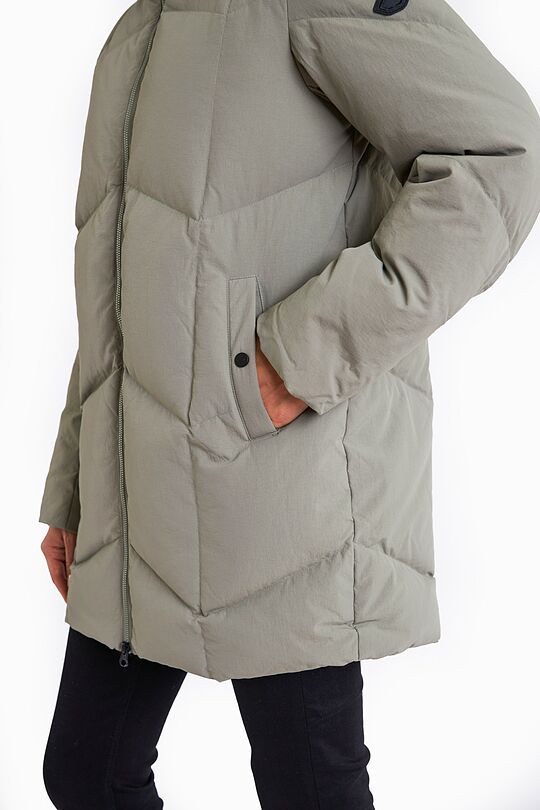Down coat with cocooning hood 5 | GREEN | Audimas