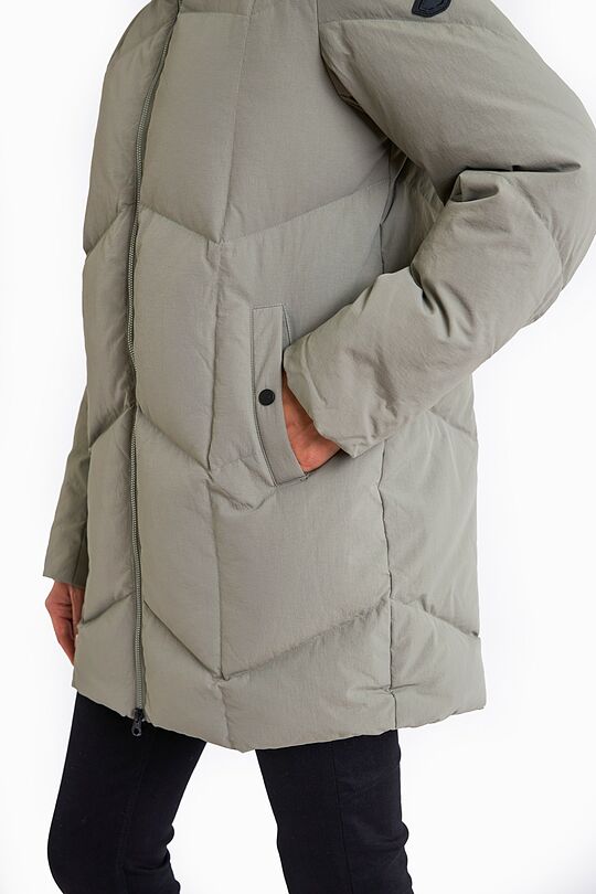 Down coat with cocooning hood 5 | GREEN | Audimas