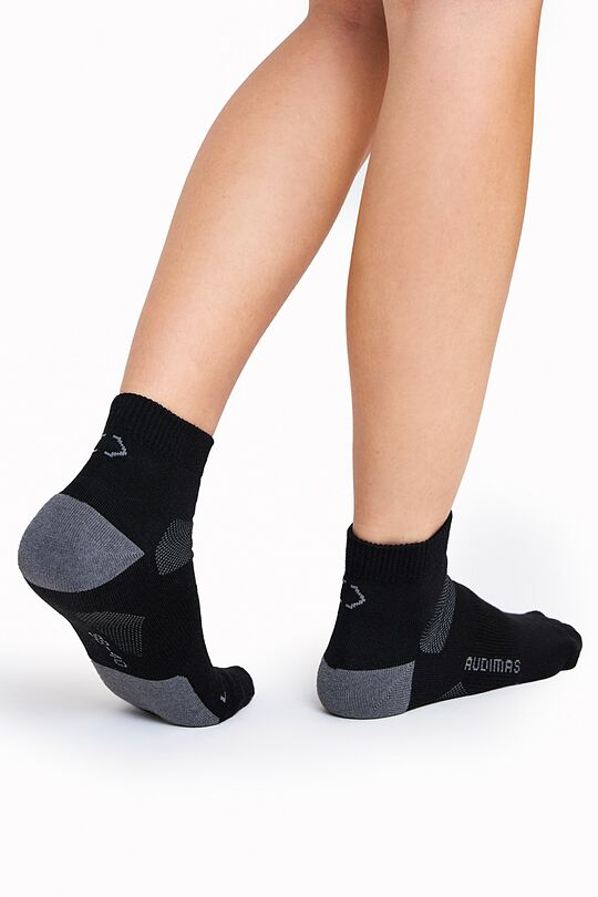 Short hiking socks with merino wool 2 | BLACK | Audimas