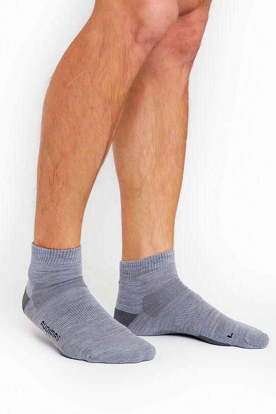 Short hiking socks with merino wool 3 | GREY | Audimas