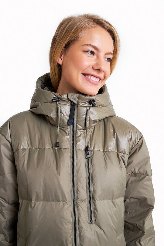 Oversized long coat 3 | light green | Audimas
