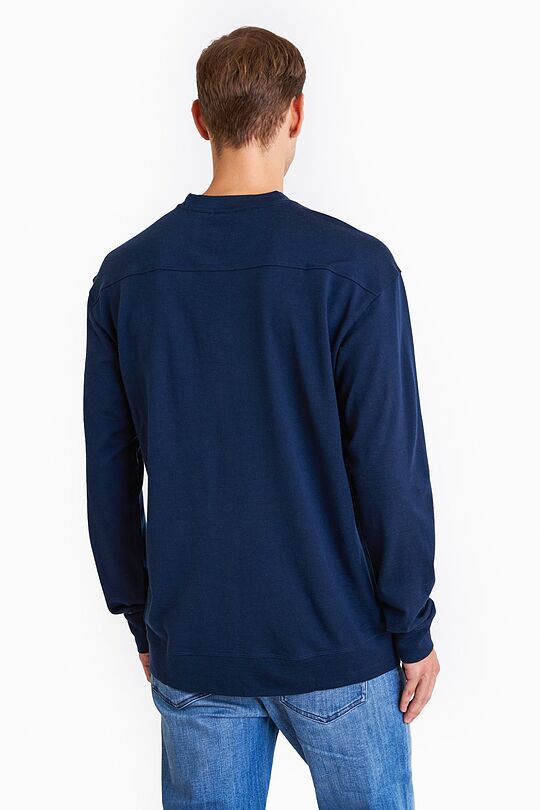 Merino wool crewneck sweatshirt 2 | BLUE | Audimas