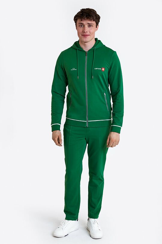National collection cotton full-zip hoodie 6 | GREEN | Audimas
