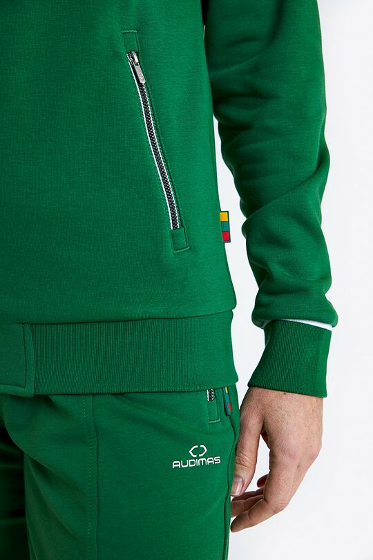 National collection cotton full-zip club jacket 5 | GREEN | Audimas