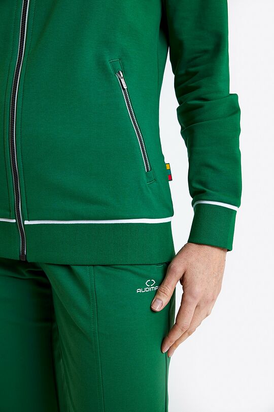 National collection cotton full-zip hoodie 4 | GREEN | Audimas