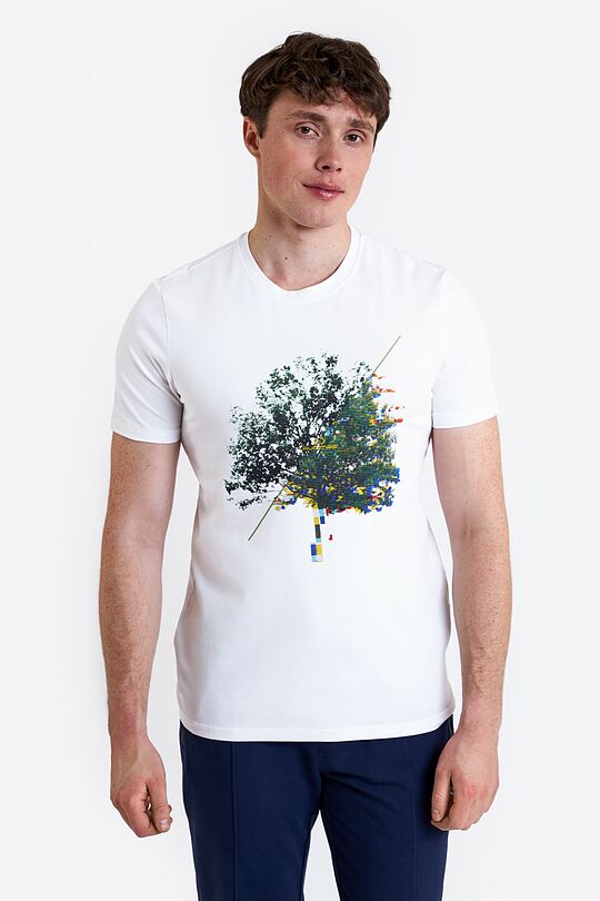 Short sleeves cotton T-shirt Oak 1 | WHITE | Audimas