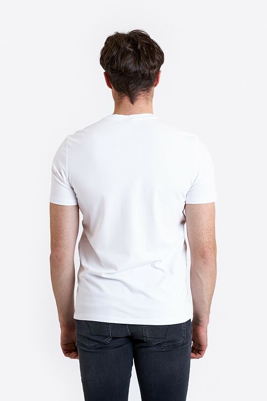 Short sleeved cotton T-shirt Rock 3 | WHITE | Audimas