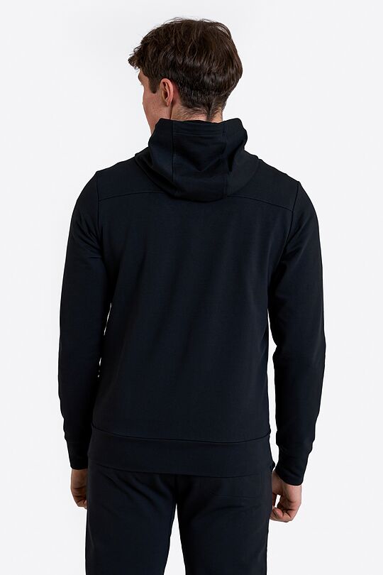 Cotton French terry full-zip hoodie 2 | BLACK | Audimas