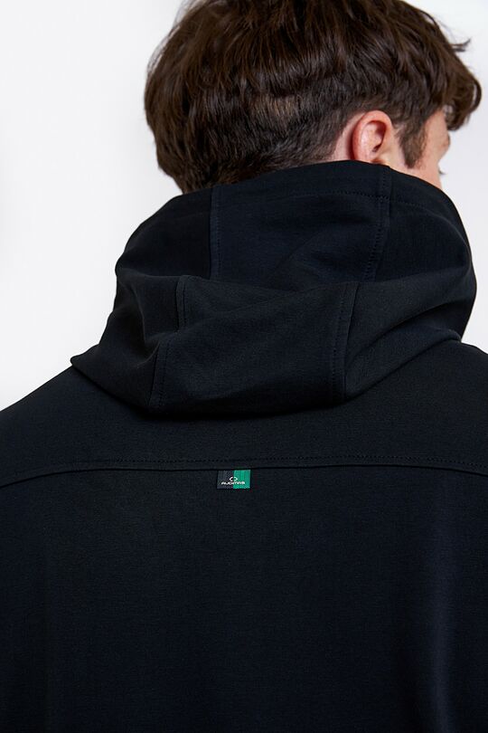 Organic cotton French terry full-zip hoodie 3 | BLACK | Audimas
