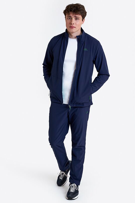 Stretchy woven full-zip track jacket 7 | BLUE | Audimas