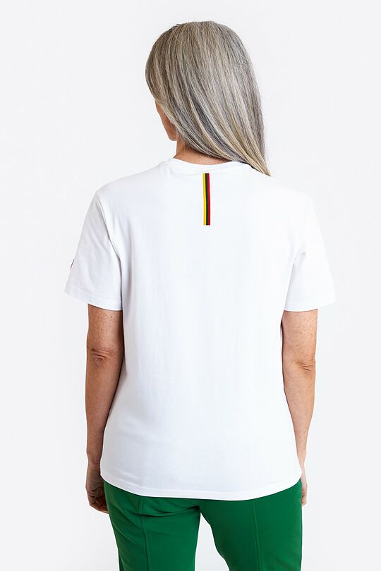 National collection embroidered cotton T-shirt 2 | WHITE | Audimas