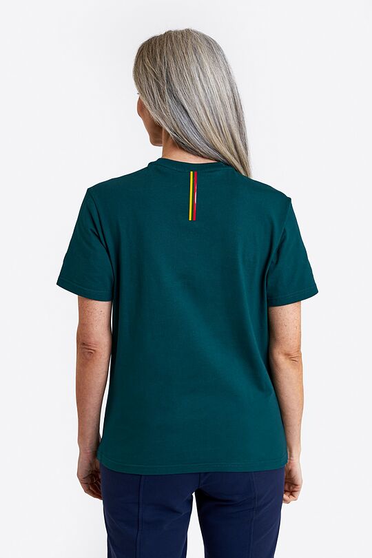 National collection embroidered cotton T-shirt 2 | GREEN | Audimas
