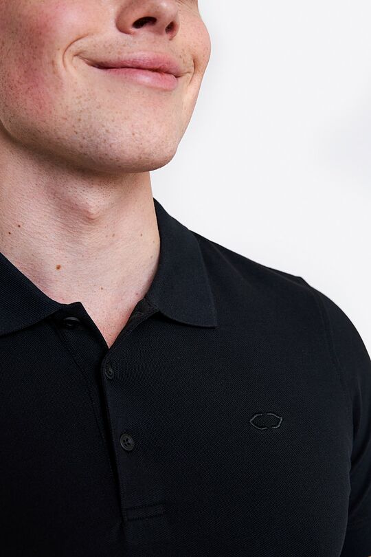 Organic cotton polo T-shirt 3 | BLACK | Audimas