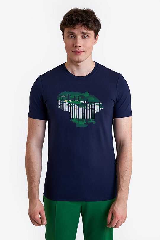 Short sleeves cotton T-shirt National forest 1 | BLUE | Audimas