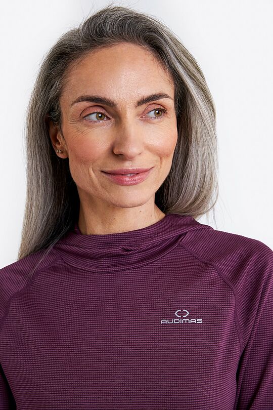 Outdoor light sun shield hoodie 3 | burgundy | Audimas