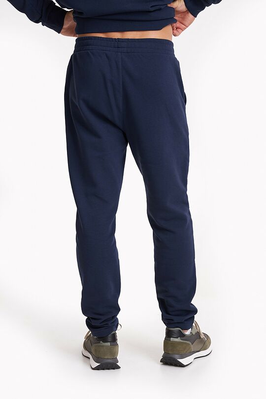 Cotton French terry tapered sweatpants 3 | BLUE | Audimas