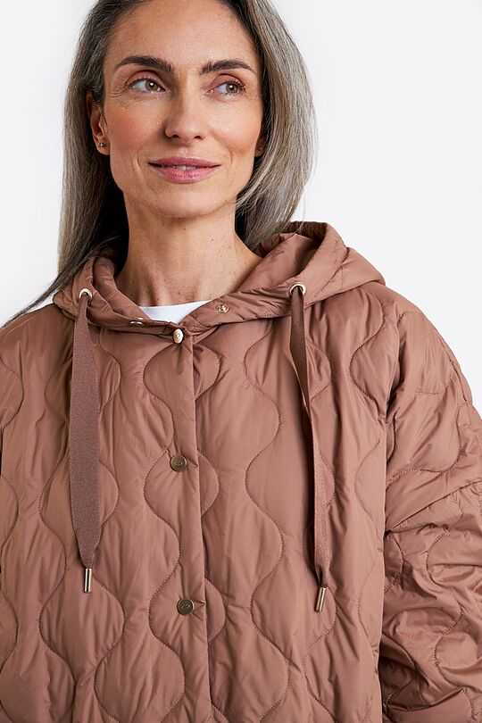 Oversized quilted down jacket 3 | BROWN | Audimas