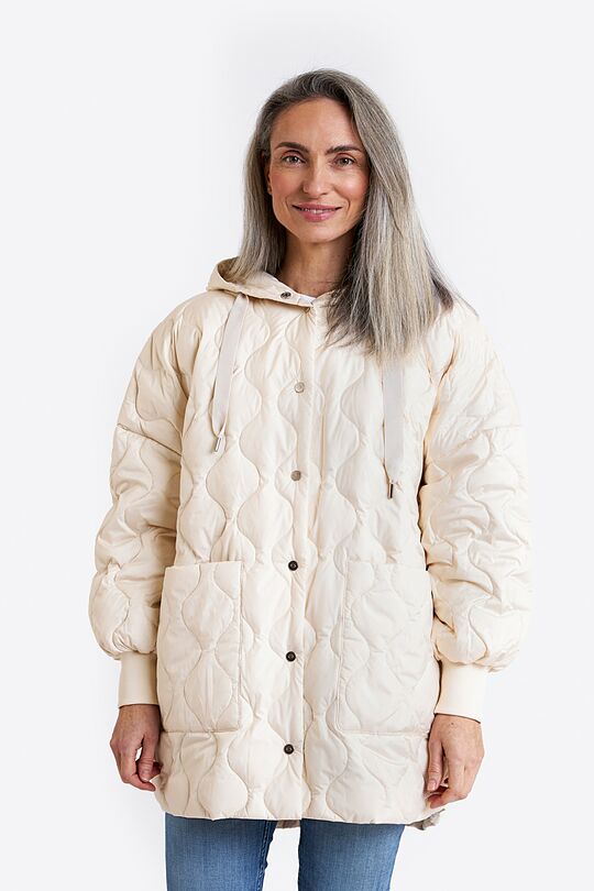Oversized quilted down jacket 1 | Cream | Audimas