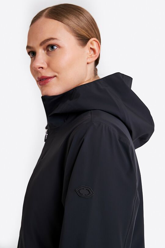 Long membrane raincoat 4 | BLACK | Audimas