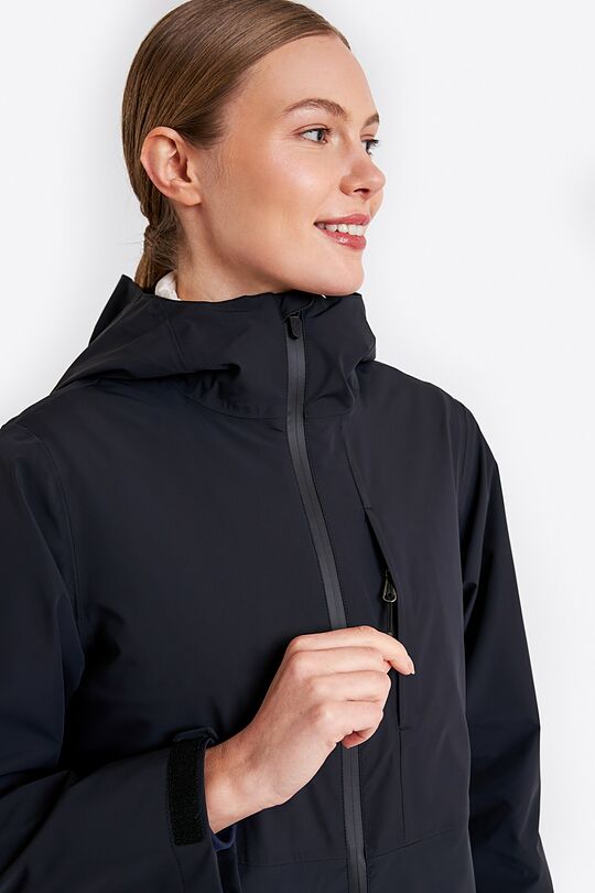 Long membrane raincoat 5 | BLACK | Audimas