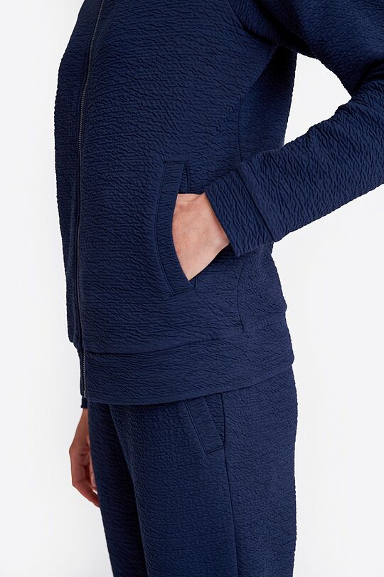 Organic cotton zip-through jacket 4 | BLUE | Audimas