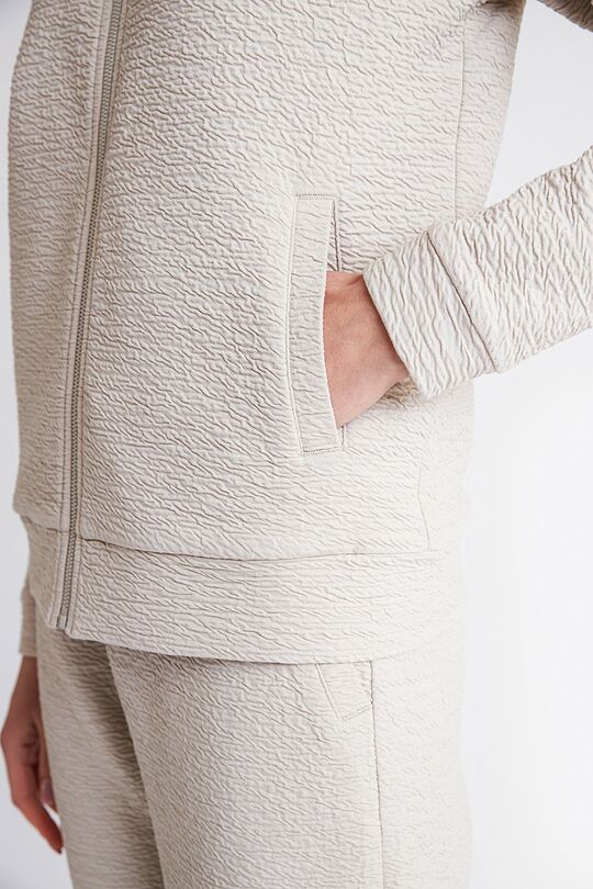 Organic cotton zip-through jacket 4 | Cream | Audimas
