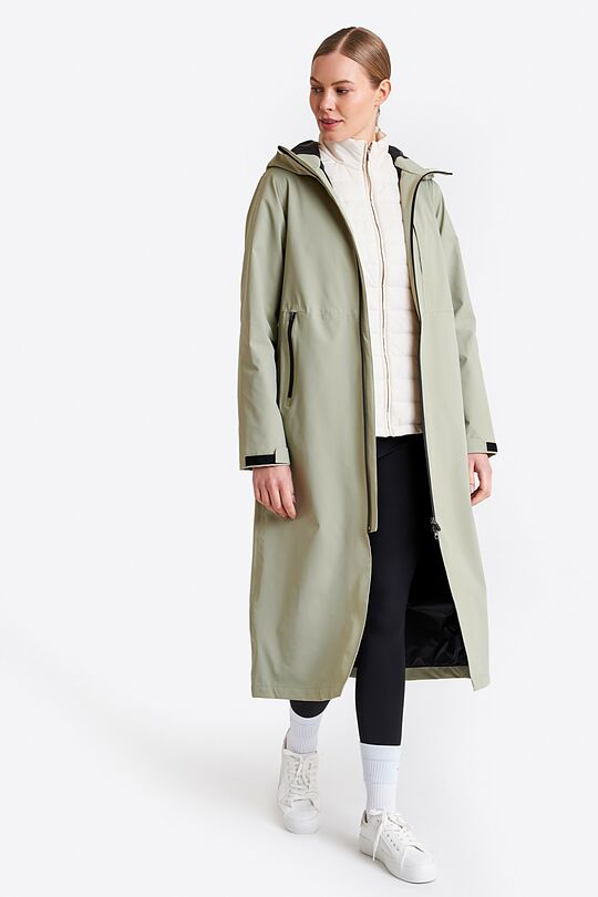Long membrane raincoat 3 | GREEN | Audimas