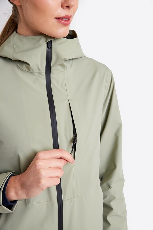 Long membrane raincoat 7 | GREEN | Audimas