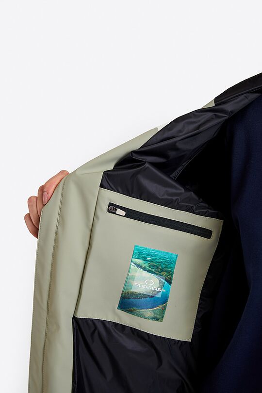 Long membrane raincoat 9 | GREEN | Audimas