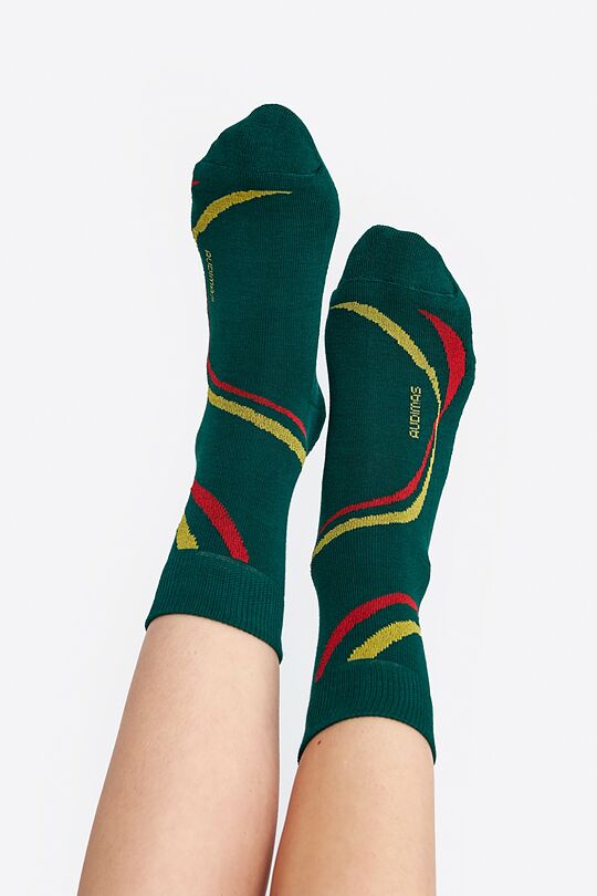 National collection long cotton socks 1 | GREEN | Audimas