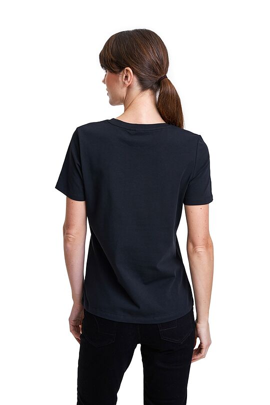 Short sleeves cotton T-shirt Second religion 2 | BLACK | Audimas