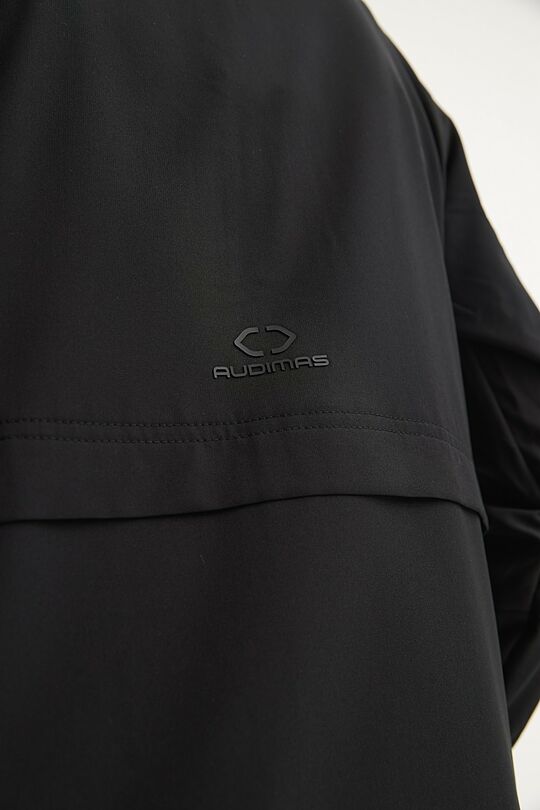 Stretchy woven full-zip track jacket 4 | BLACK | Audimas