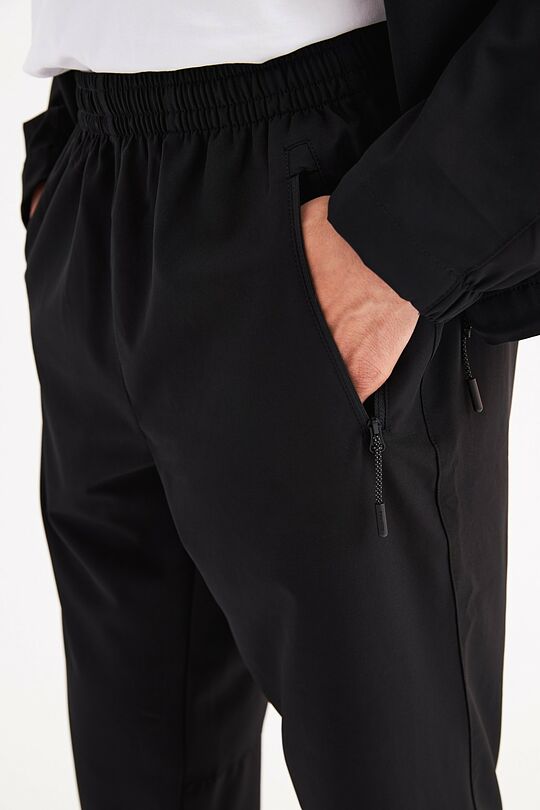 Stretchy woven trackpants 4 | BLACK | Audimas