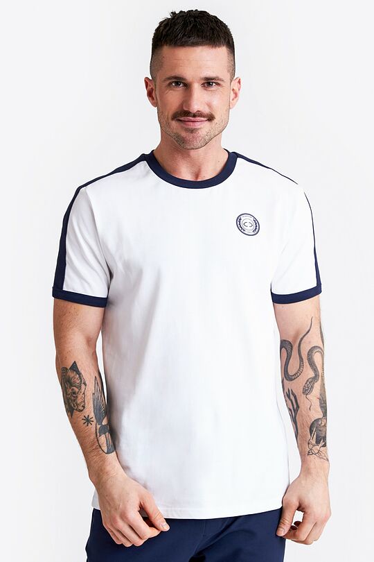 Loose fit printed cotton t-shirt 1 | WHITE | Audimas